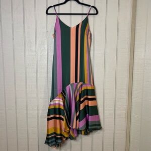Lost + Wander Pandora asymmetrical ruffle dress, size Medium.